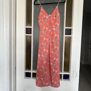 Allison Spaghetti Strap Button Down Midi Dress